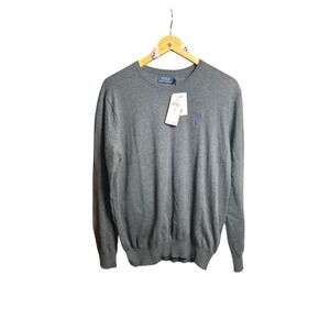 Polo Ralph Lauren Classic Fit Crewneck Pima Cotton Purple Pony Logo Gray S